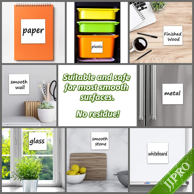 JJPRO Dry Erase Sticky Notes. Reusable Whiteboard Stickers 4"x4" - 24 Pack. Suitable for All Smooth Surface. Great for Labels, Lists, Reminders and Decals. Washable, Removable - Image 3
